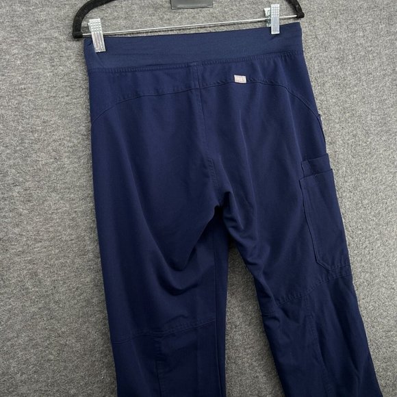 Figs Scrub Pants Womens Small Petite Blue High Waisted 2.0 Yoga Waistband - Picture 11 of 13